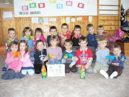 Vítězové v soutěži Naše dětské hřiště - děti z MŠ Jamné
