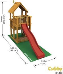 dětské hřiště Jungle Gym Cubby - rozměry