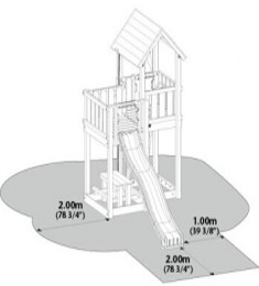 Dětské hřiště jugnle gym Tower - dopadové plochy