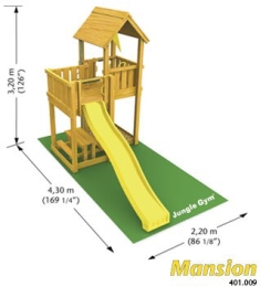 Konstrukce pro dětské hřiště Jungle Gym Mansion